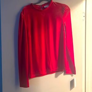 Red long sleeved shirt